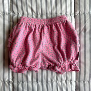 Vintage Gymboree Bubble Ruffle Shorts – Pink/Teal – 9–18 Months